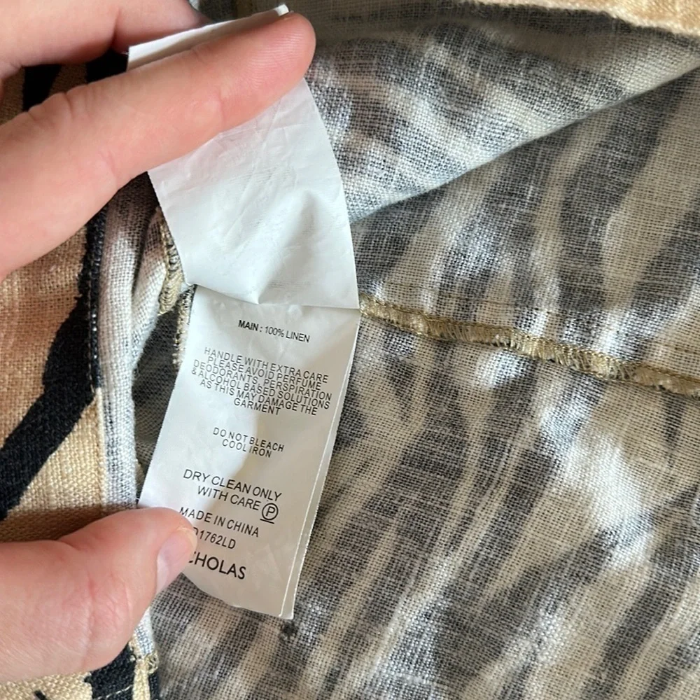 Nicholas Linen Zebra Mini Dress